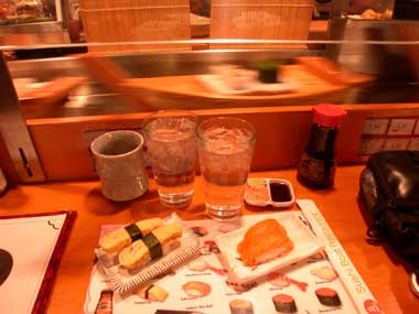 Tamago and salmon