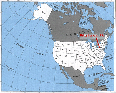 Pittsburgh PA:&nbsp;not in the mid west. 